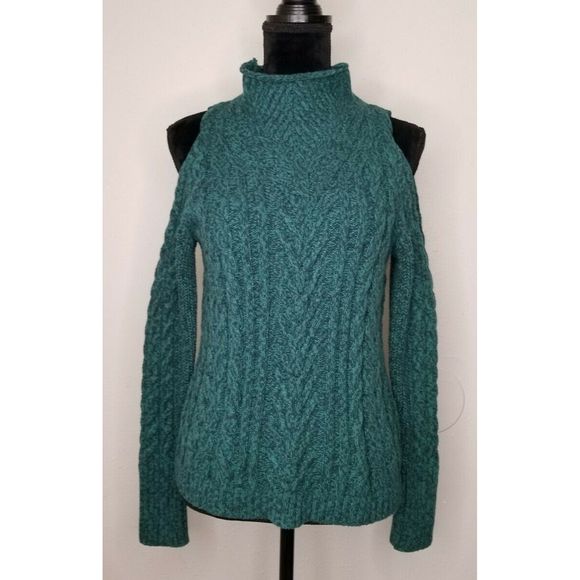 indigo thread Sweaters - Indigo Thread Co. Cold Shoulder Mock Neck Sweater